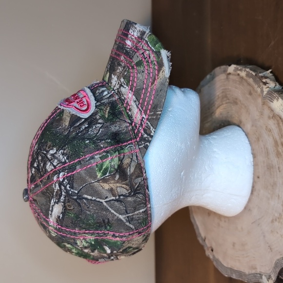 Team Realtree Camouflage Pink Trim Baseball Hat Cap Classic Logo - Picture 4 of 9